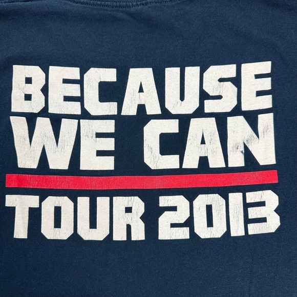 Gildan Bon Jovi Because We Can Tour 2013 Graphic T-Shirt Men XL Faded Black Band - Picture 3 of 10